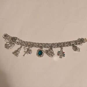 Sterling Silver Charm Bracelet Vintage